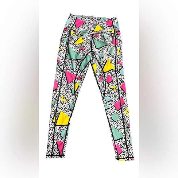 unbranded Pants - Retro 80s 90s Memphis Design Geometric Leggings - Size M